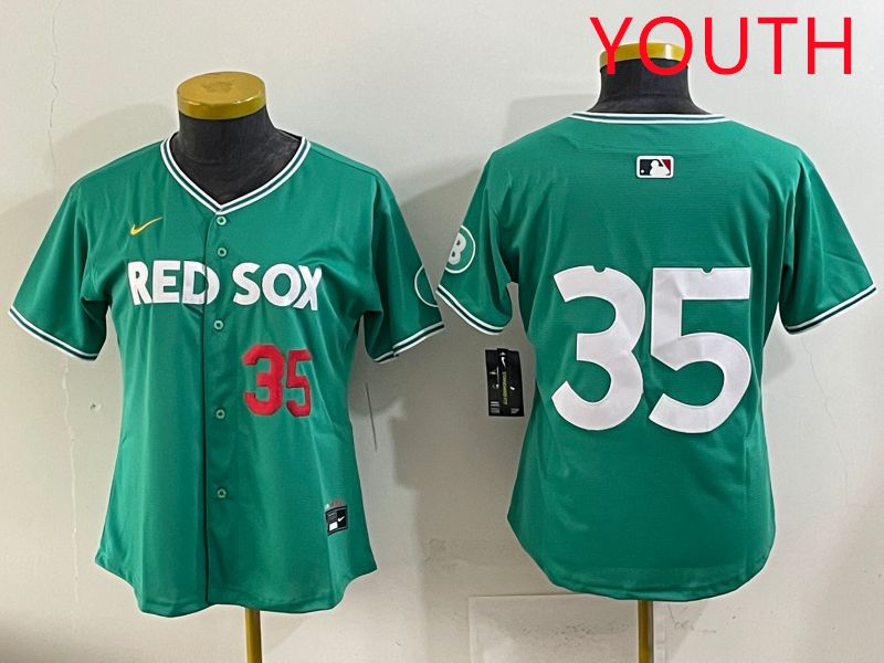Youth 2025 Boston Red Sox #35 No Name Dark Green Joint Name Nike MLB Jersey style 2->youth mlb jersey->Youth Jersey